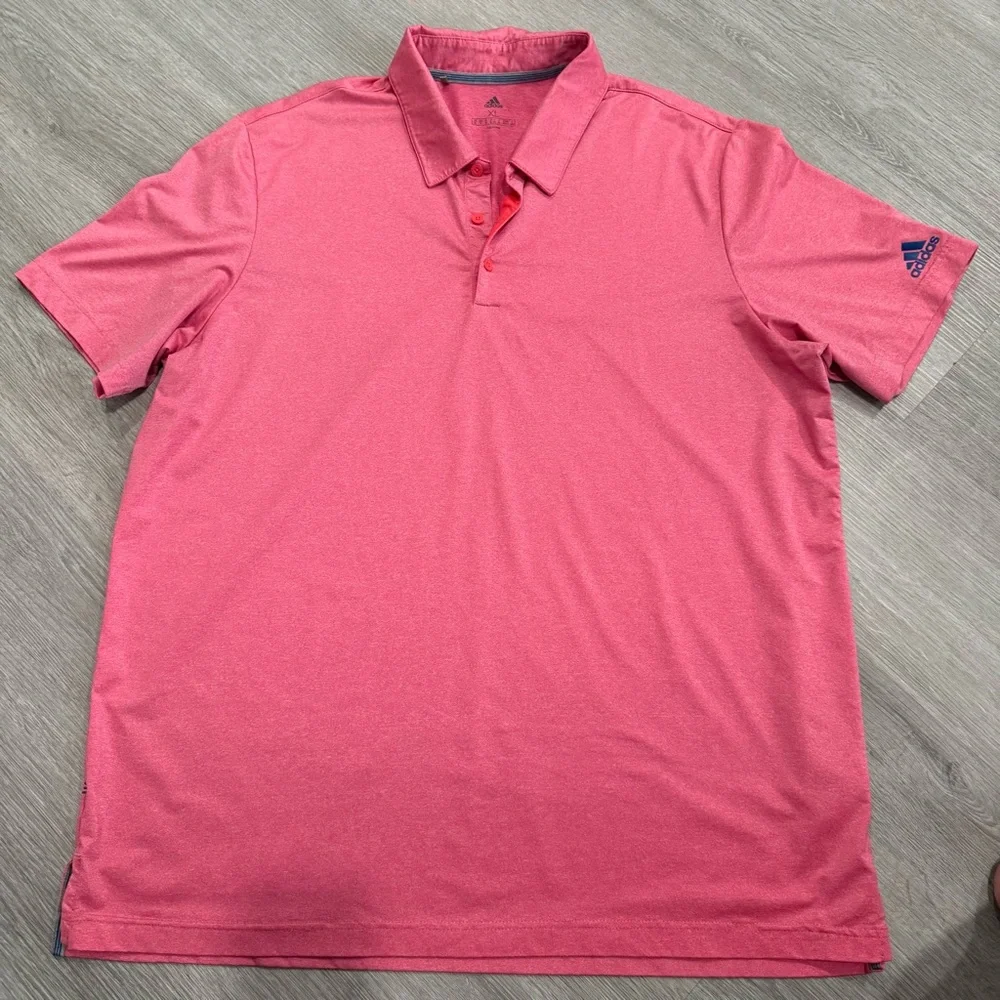 Adidas Men's Vibrant Coral/Red Polo